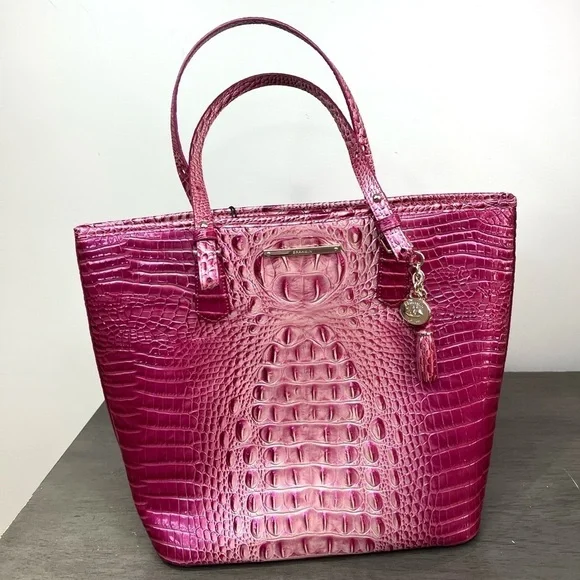30-Brahmin Asher Magenta Ombré Melbourne Tote NWT - Picture 3 of 13